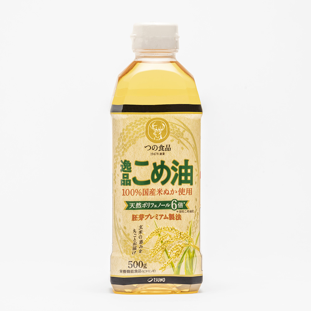 逸品こめ油 1本 500g 100%国産原料 胚芽プレミアム製法